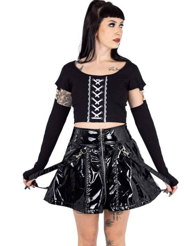 Lilla Gothic Skirt Heartless - DivineDarkness