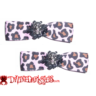 Pink skull haarclip